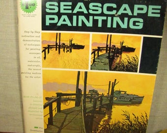 Vintage Grumbacher Art Book - Seascape Painting - 1968