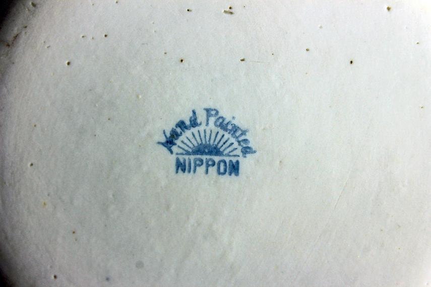 Antique Porcelain Nippon Bowl, Rising Sun Mark, Hand Painted Floral