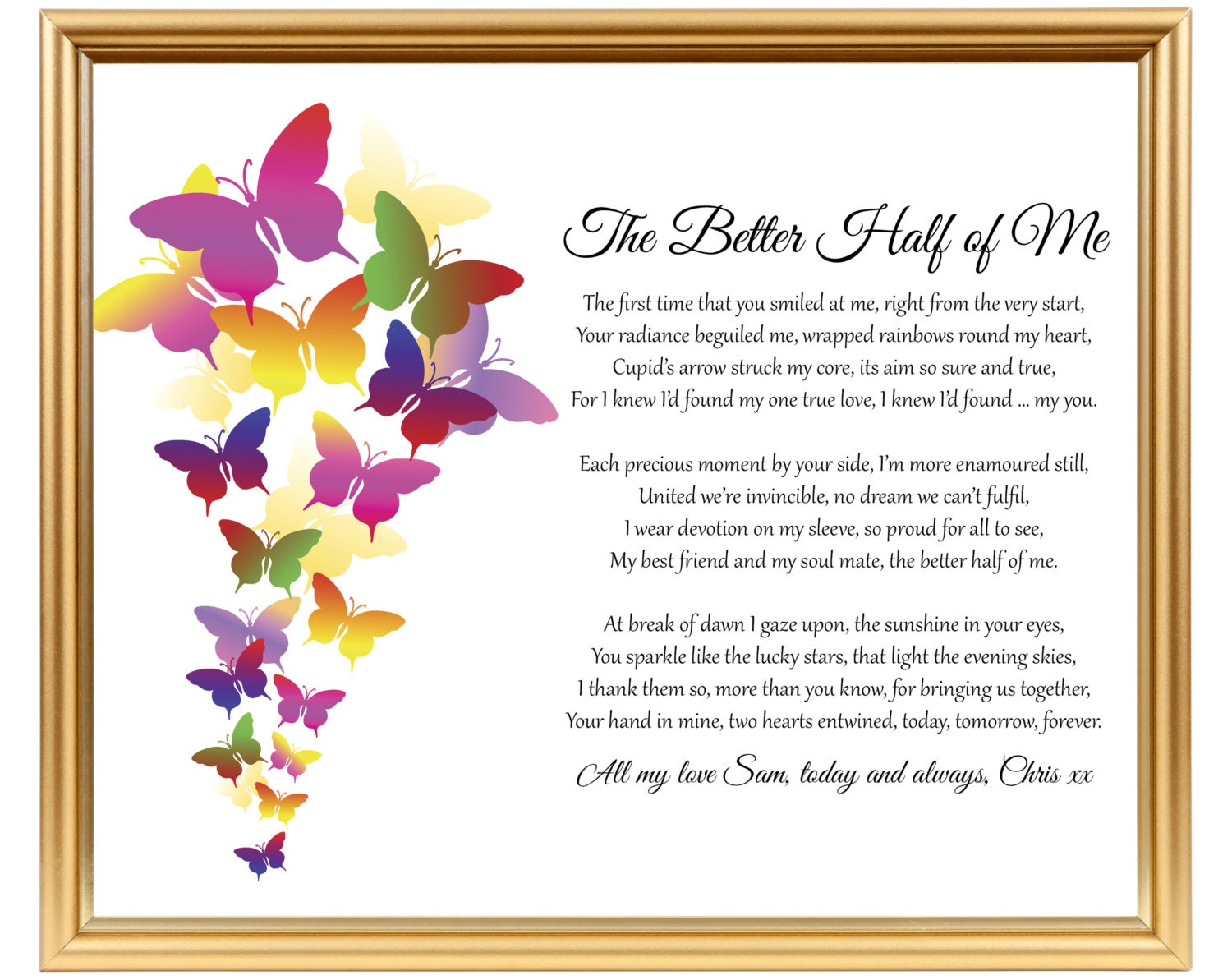 Gift for Wedding Anniversary Poem For Him Her For Wife For