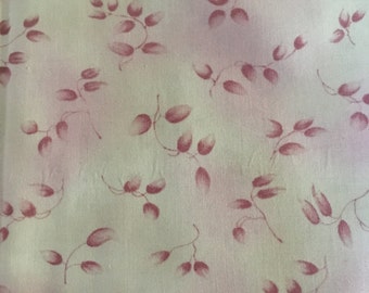 Pink Cotton Fabric, Beth Ann Bruske, David Textiles, Floral Fabric, Quilting Fabric, Half Yard