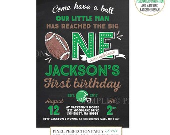 Football Birthday Invitation Football Invitation Football First Birthday Invitation Boy 1st Birthday Invitation Football Birthday Party