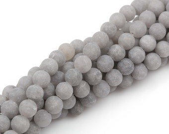 Vetiver- Matt Jade, High Quality in Matt Round- 8mm -Full Strand 15.5 inch Strand,