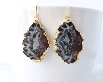 Geode earring | Etsy