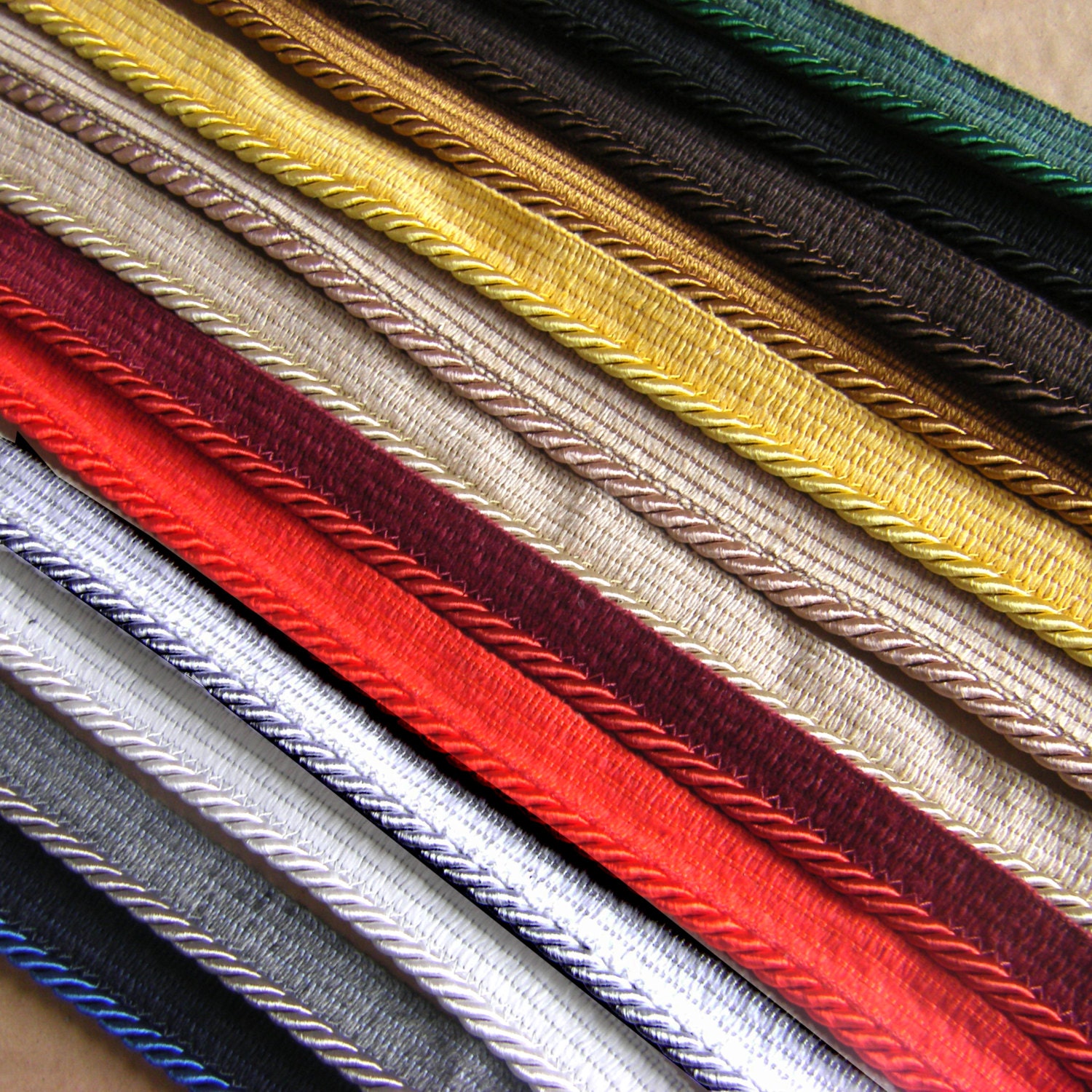 Piping cord 5mm Flanged Piping Cord Rope piping 9 colors