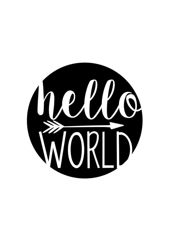 Download hello world SVG / SVG cut file / Vinyl Design