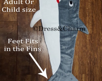 Shark Blanket, Shark Sleeping Bag, Shark Tail Blanket, gift for him, for boyfriend, shark snuggle, Shark Fleece Blanket, for kids an Adult