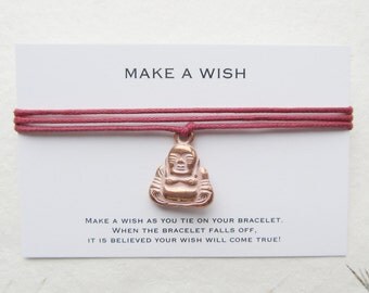 Wish bracelet, make a wish bracelet, buddha bracelet, yoga bracelet, W04