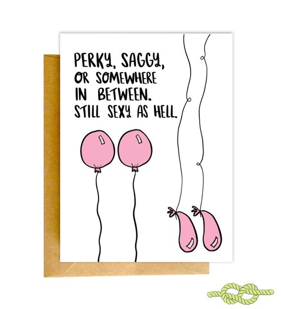 Funny Birthday Card Funny Boob Card Birthday Card Funny