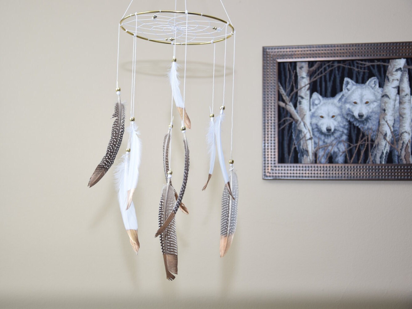 Baby Mobile Dream catcher Mobile Boho Feather Mobile