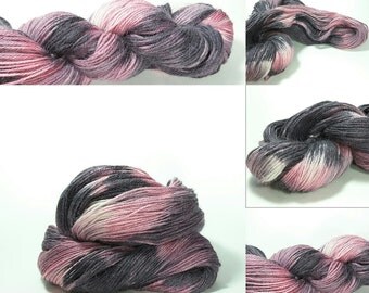 Alpaca and Silk yarn -Cranberry Cosmo colorway