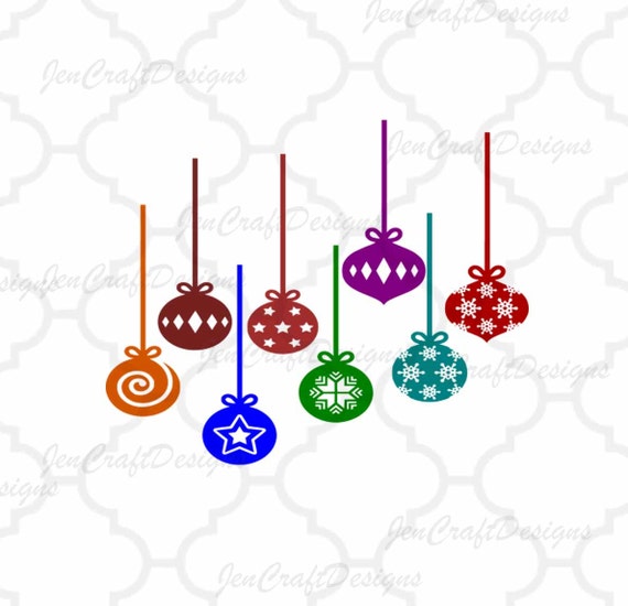 Christmas Ornament SVG EPS Png DXF Christmas Bulbs Cricut