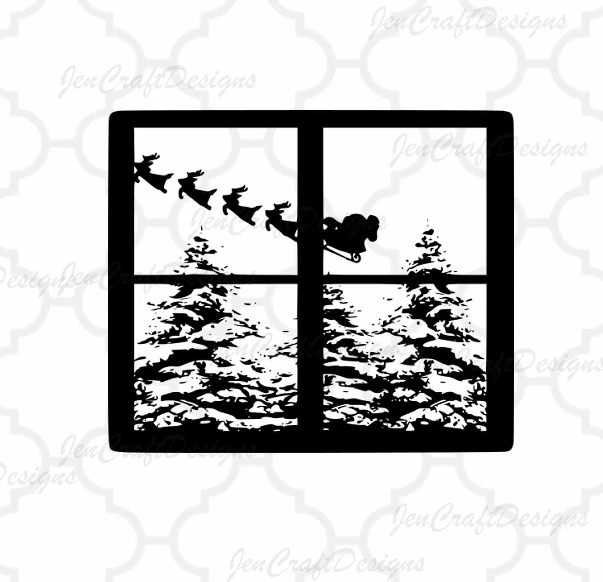 Download Christmas Svg File Santa Scene Cutting File Glass Block ...