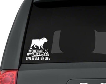 Bulldog gift, Bulldog decal, Bulldog car decal, Bulldog laptop, Bulldog mom, Bulldog car sticker, Bulldog laptop decal, Bulldog bumper