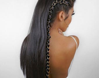 Beaded hair rings, braid accessories, hair hoop, rings for hair, jewelry for braid, rings beads jewelry, unique hair rings