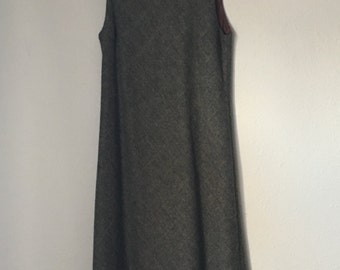 CONTRAST BAND DETAIL WOVEN TWEED DRESS - PINK main image 0