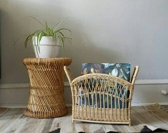 Wicker Magazine Rack, Rattan Magazine Rack, Record Storage, Book Rack, Magazine Holder, Magazine Storage, Magazine Stand, Magazine Organizer