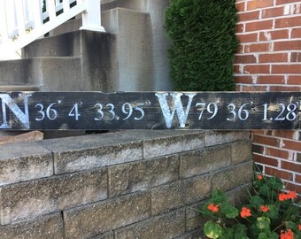 Latitude longitude signs, Latitude and longitude sign, Coordinates Sign, Personalized Coordinates, GPS Coordinates Gift, Unique Wedding Gift