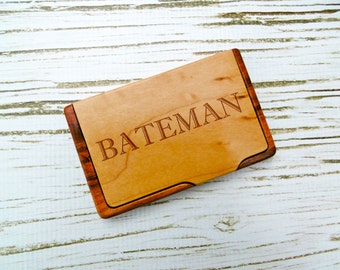 Custom Business Card Holder, Personalized Business Card Case, Laser Engraved, Graduation, Corporate, New Job, Present, Gift, Work, Business