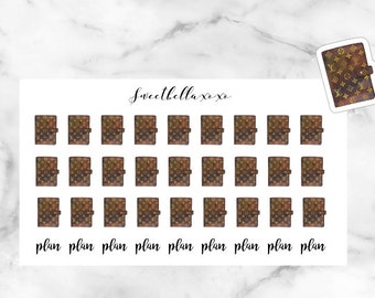 27 Planner Stickers / Plan With Me Stickers / louis vuitton planner stickers / ECLP