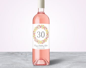30th Birthday Gift Idea, 30th Birthday for Her, 30th Birthday for Him, Custom Wine Label, 30th Birthday Gift for Her, 30th Birthday Present