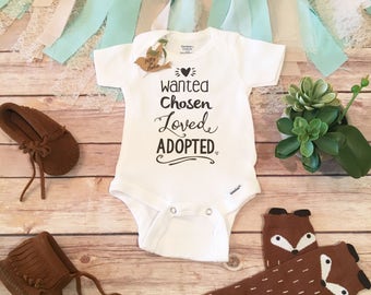 Adopted Onesie®,Adoption Shirt,Worth The Wait Onesie,Let The Adventure Begin,Wanted Chosen Loved Adopted,Adoption Gift,Adoption Announcement