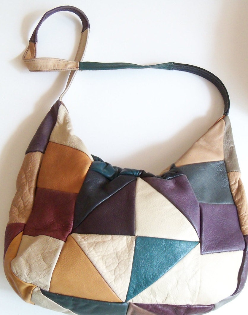 Patchwork Leather Purse Patchwork Leather by PollyPickerette