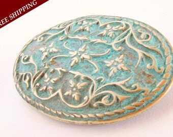 Bronze belt buckle - Solid bronze buckle - Oxidized bronze buckle - Western belt buckle