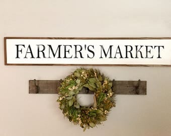 Farmers Market Sign | Farmers Market | Farmhouse Sign | Farmhouse Decor | Kitchen Decor