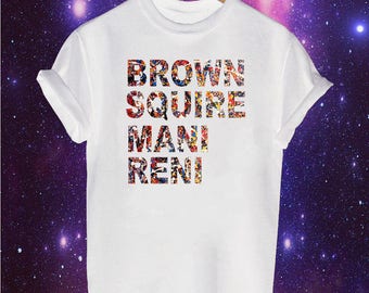Stone Roses Inspired Name printed t-shirt Manchester North Music Legends Indie 90's Rave Culture