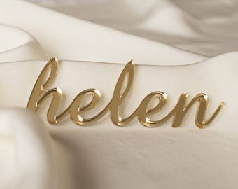 Mirror acrylic name cards for party, Wedding place cards, Acrylic laser cut names, place cards, name cards wedding, Individual Name Cards