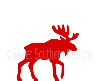 Moose silhouette winter Christmas SVG instant download design for cricut or silhouette