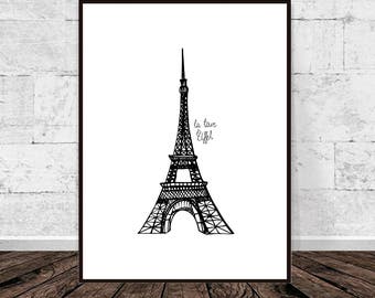 Eiffel tower print | Etsy