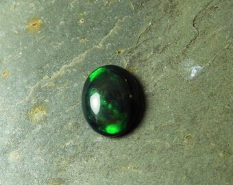Ethiopian Black Opal Cabochon Black Opal Gemstone Welo Smoked Opal 9x7mm