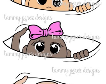 Peeking Baby Pregnancy Pregnant Girl Boy SVG DXF File - Digital File for Craft Cutting