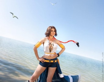 Yuna Gunner Final Fantasy X2 Cosplay Costume Game Dress FF Suit Custom Made Japanese Costume
