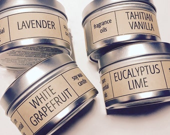 6 oz Soy Tin Candle