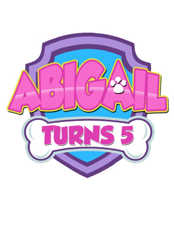 Girls PAW PATROL personalized logo