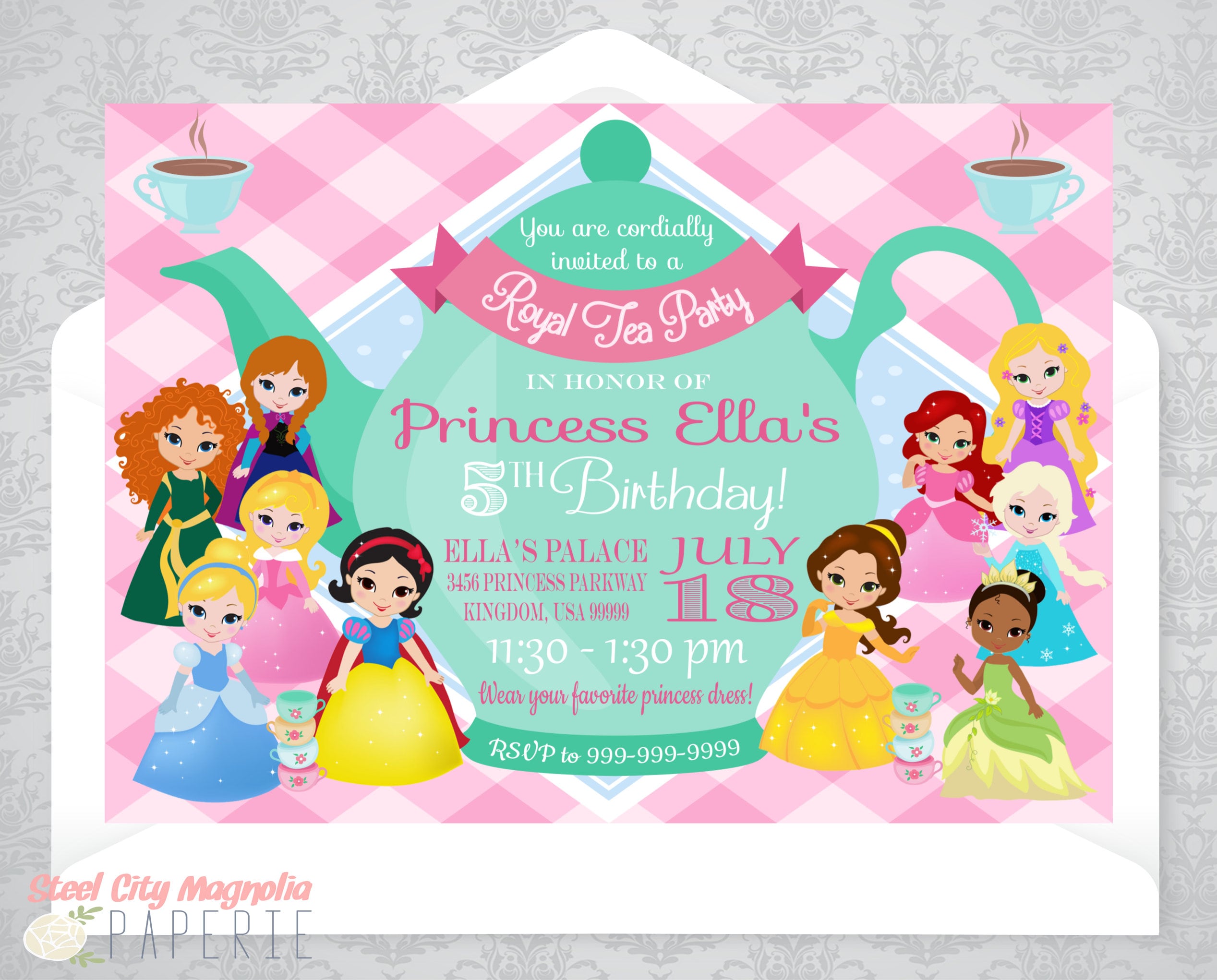 Princess Tea Party Invitations Printables 10