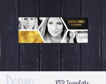 Photography Facebook Cover Template | Facebook Timeline Cover for Photographers | Gold Facebook Cover | Photography Timeline Cover Template