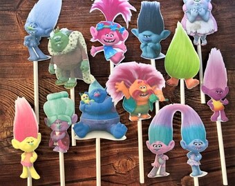 Trolls cake toppers | Etsy