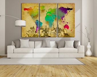 Abstract world map | Etsy