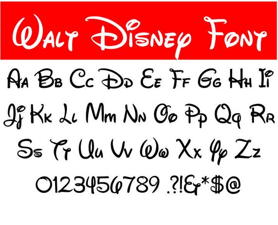 Download Walt Disney font svg Walt Disney letters alphabet Disney