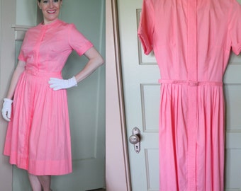 Pink Vintage Dress, Shirtwaist Dress, Shirtwaist Classic, Pink, Vintage Dress, Easter