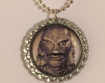 Creature From the Black Lagoon Bottle Cap Pendant