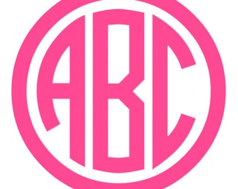 Circle Monogram Font, circle monogram svg, circle font, dxf, eps, svg, initials, silhouette, cricut, digital download, instant download