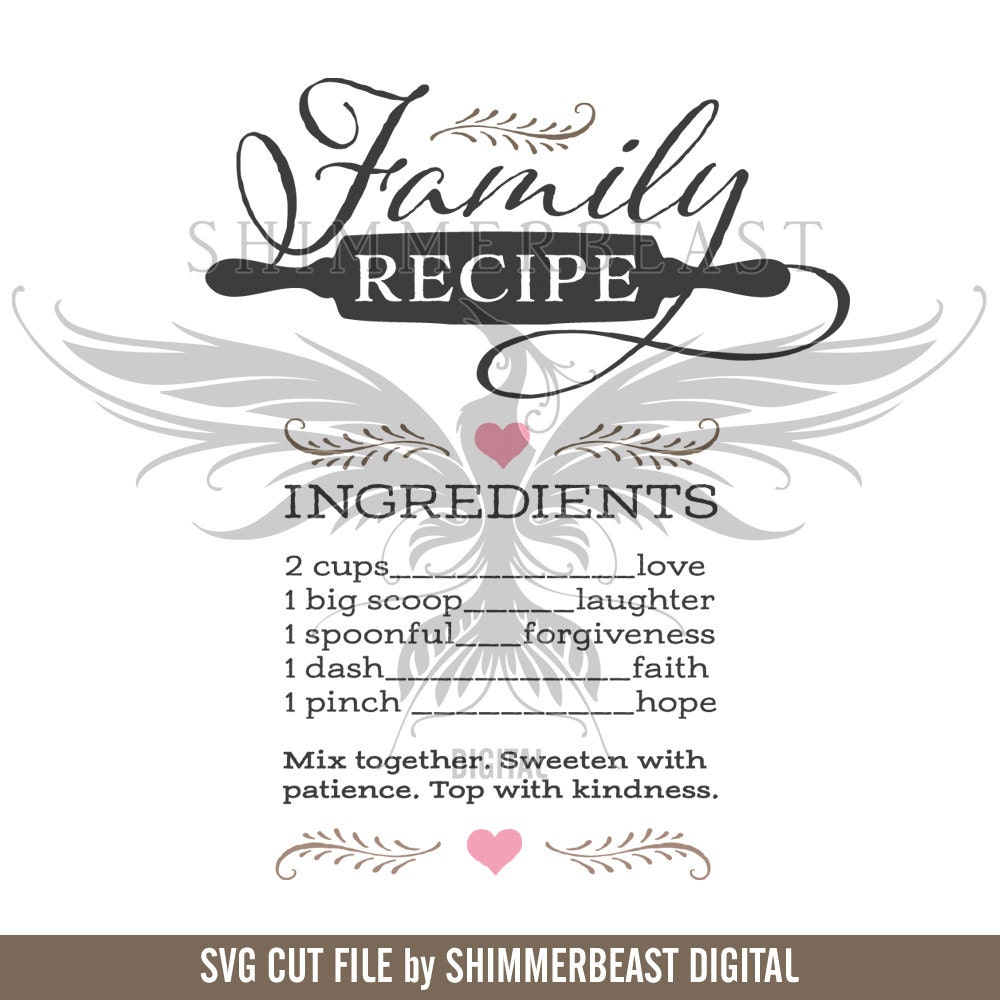 Family Recipe SVG Family Quote SVG Family svg Home svg