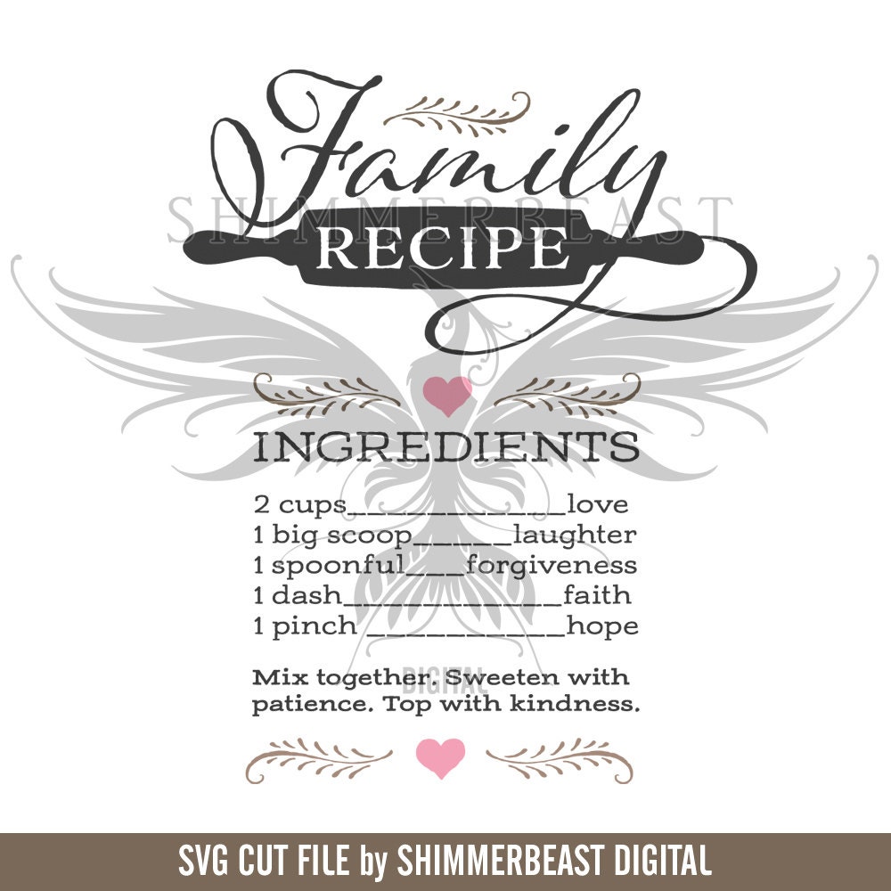 Download Family Recipe SVG Family Quote SVG Family svg Home svg