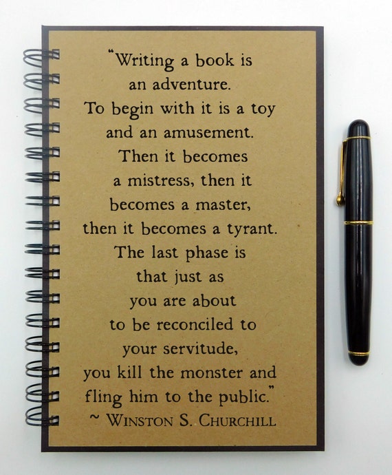 Writing Notebook Winston Churchill Quote Journal Hardcover