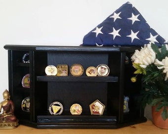 Military Coin Holder--Army-Navy-Marine-Air Force--Military Coin Display