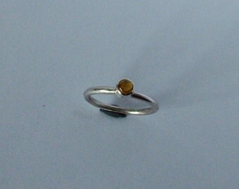 Silver ring with tourmaline